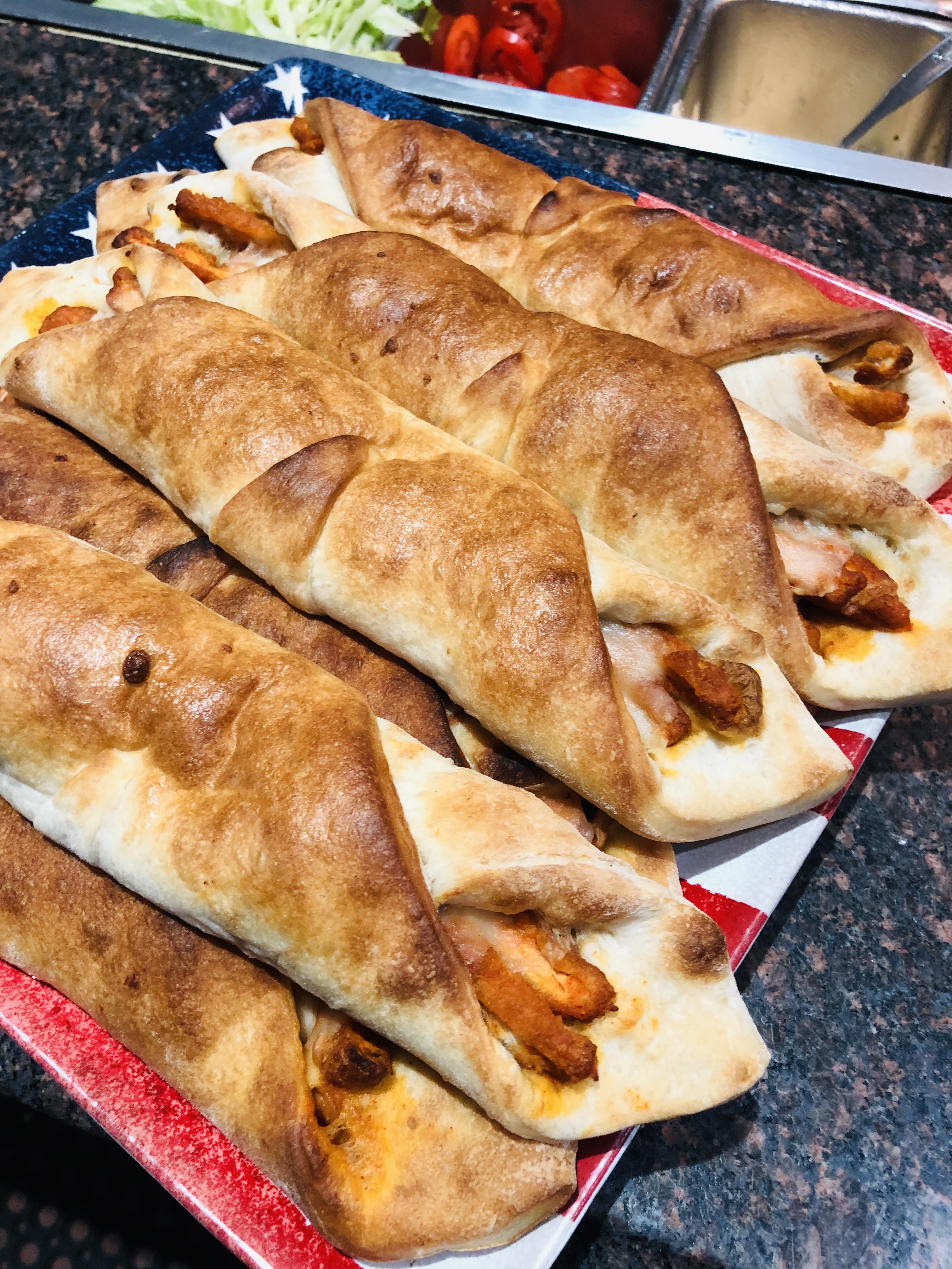 Order Buffalo Chicken Stuffed Bread food online from Aladdin Crown Pizza store, New Haven on bringmethat.com