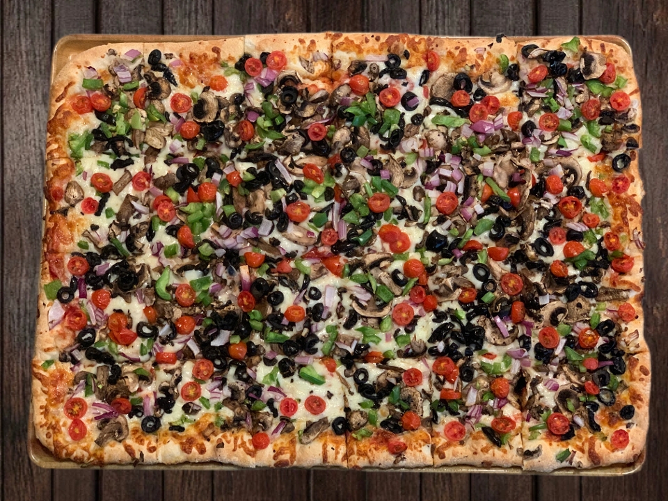 Order Big Bros Veggie Pizza food online from Baby Bros Pizza store, Downey on bringmethat.com