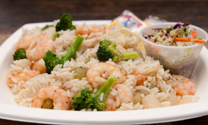 Order Shrimp & Rice food online from Snoopy Pier store, Corpus Christi on bringmethat.com