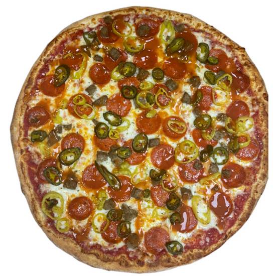 Order Spicy Hot Pizza food online from Mac Pizza & Wings store, Richmond on bringmethat.com