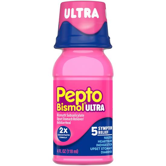 Order Pepto Bismol Ultra Liquid 5 Symptom Relief (4 oz) food online from Rite Aid store, Mansfield on bringmethat.com