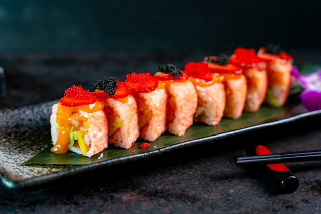 Order Alaska King Roll food online from Kinha Sushi store, Garden City on bringmethat.com