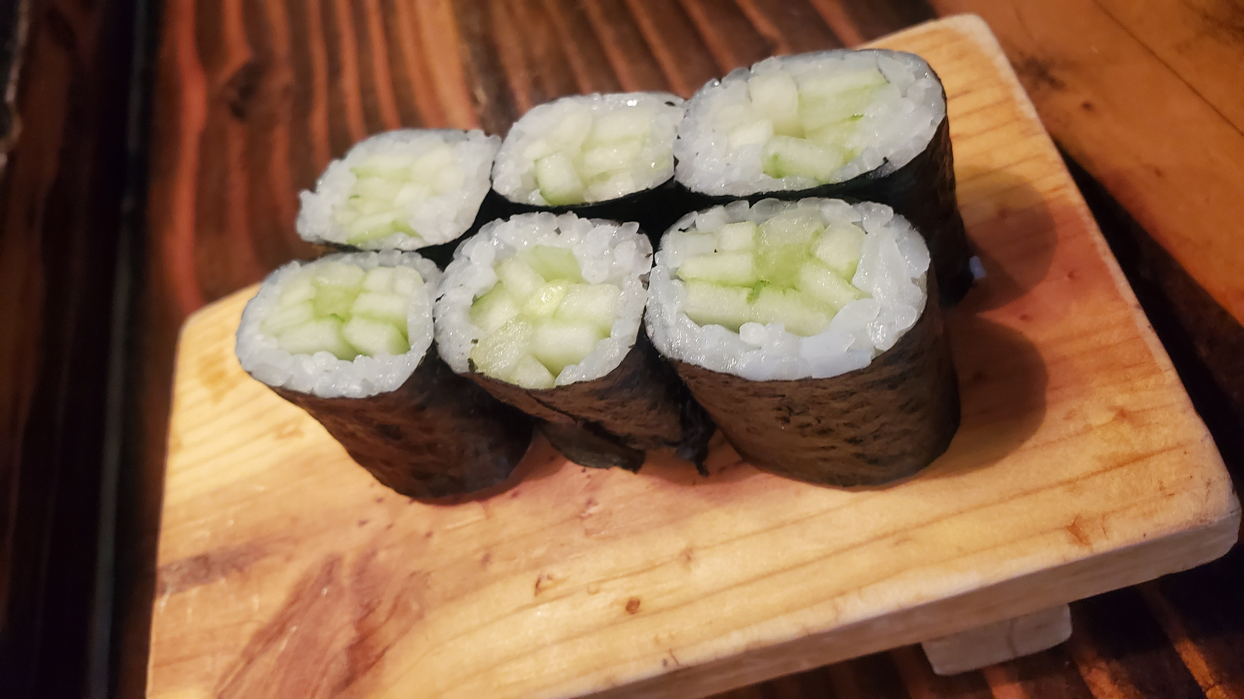 Order Cucumber Cut Roll food online from Kaori Sushi store, Fullerton on bringmethat.com