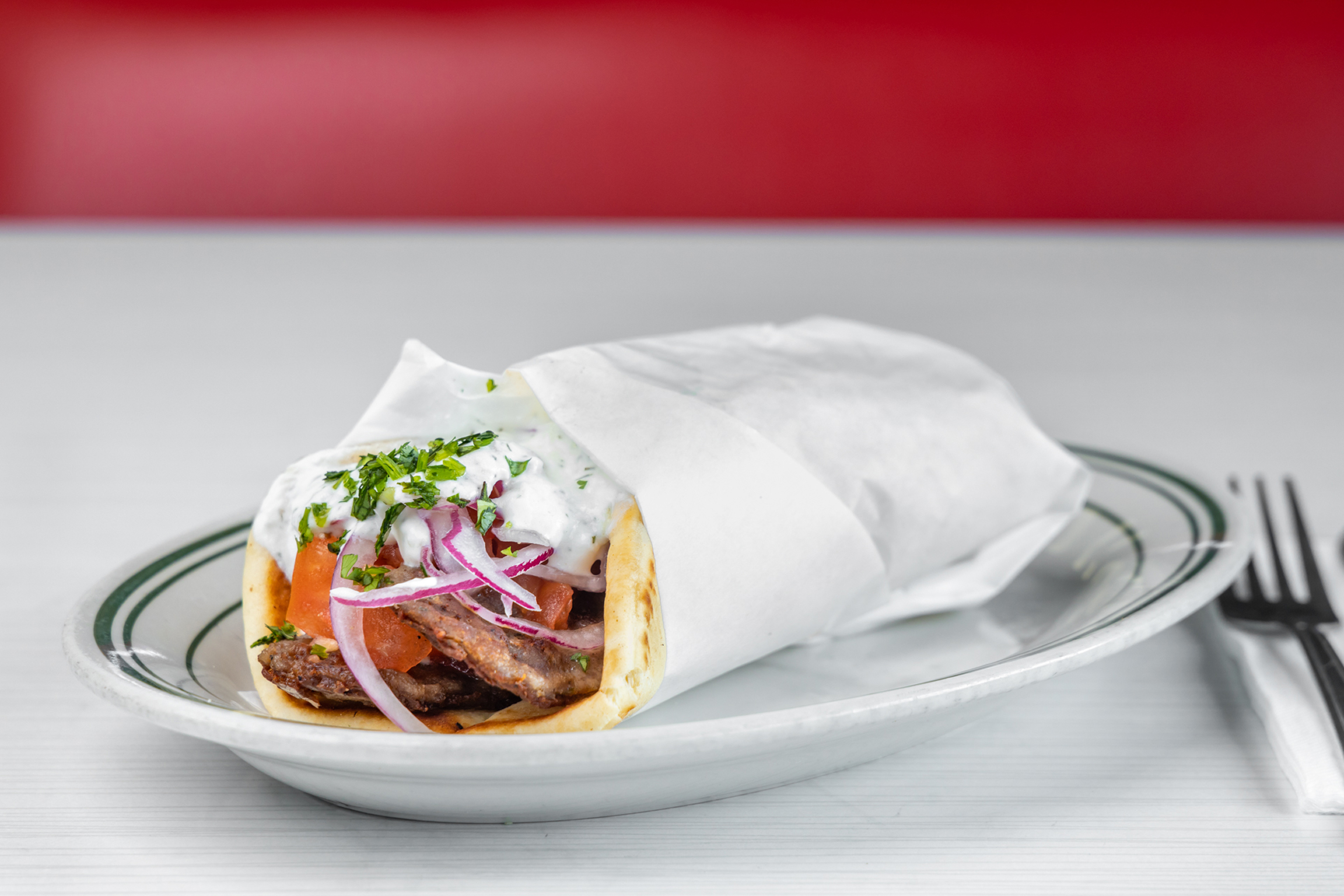 Order Gyro Sandwich  food online from Goody Cafe store, Palm Desert on bringmethat.com