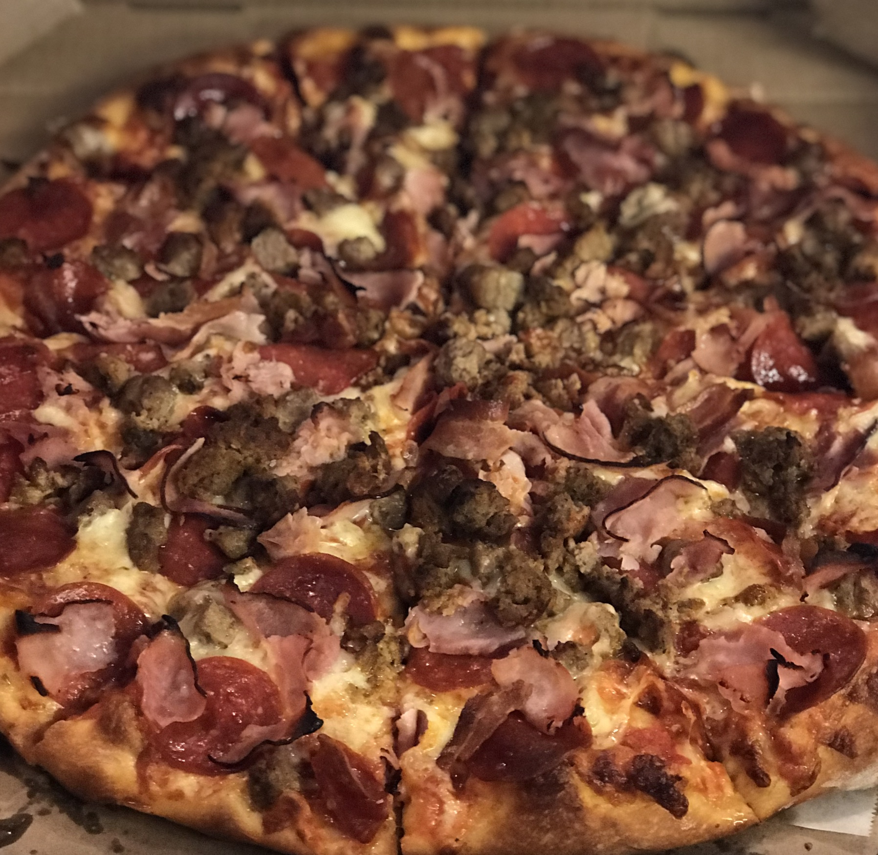 Order Meat Lovers Pizza food online from Gallo Pizza store, Rochester on bringmethat.com
