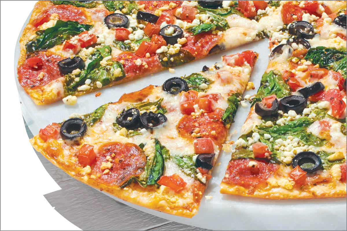 Order Greek Pepperoni - Baking Required food online from Papa Murphy's store, Farmington on bringmethat.com