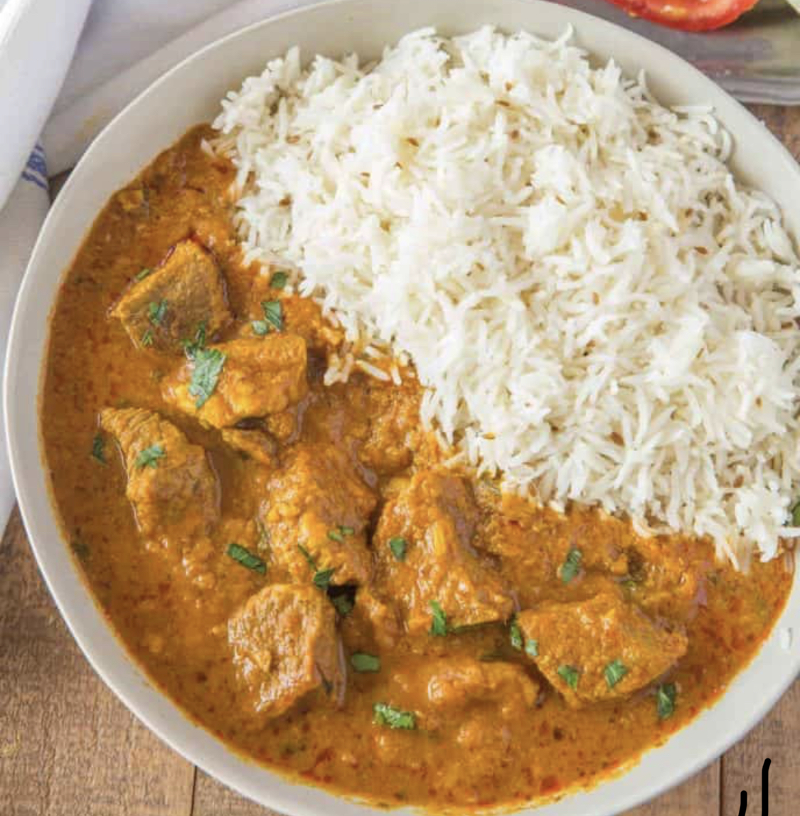 Order Lamb Goa Curry food online from Old Taste Of India Food Cart store, Portland on bringmethat.com