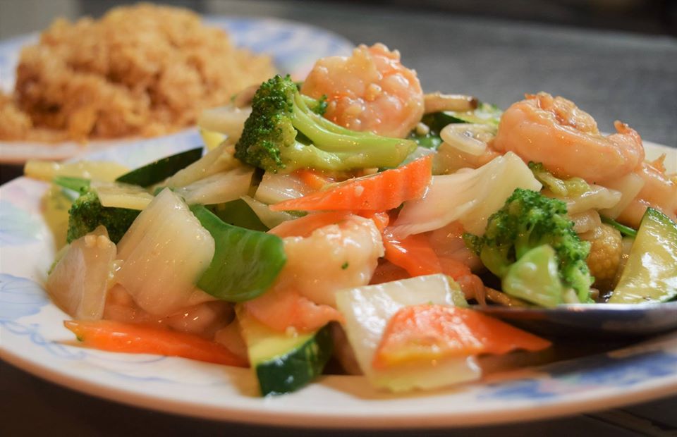 Order #918. Shrimp with Chinese Vegetable food online from Ying Cafe store, Watauga on bringmethat.com