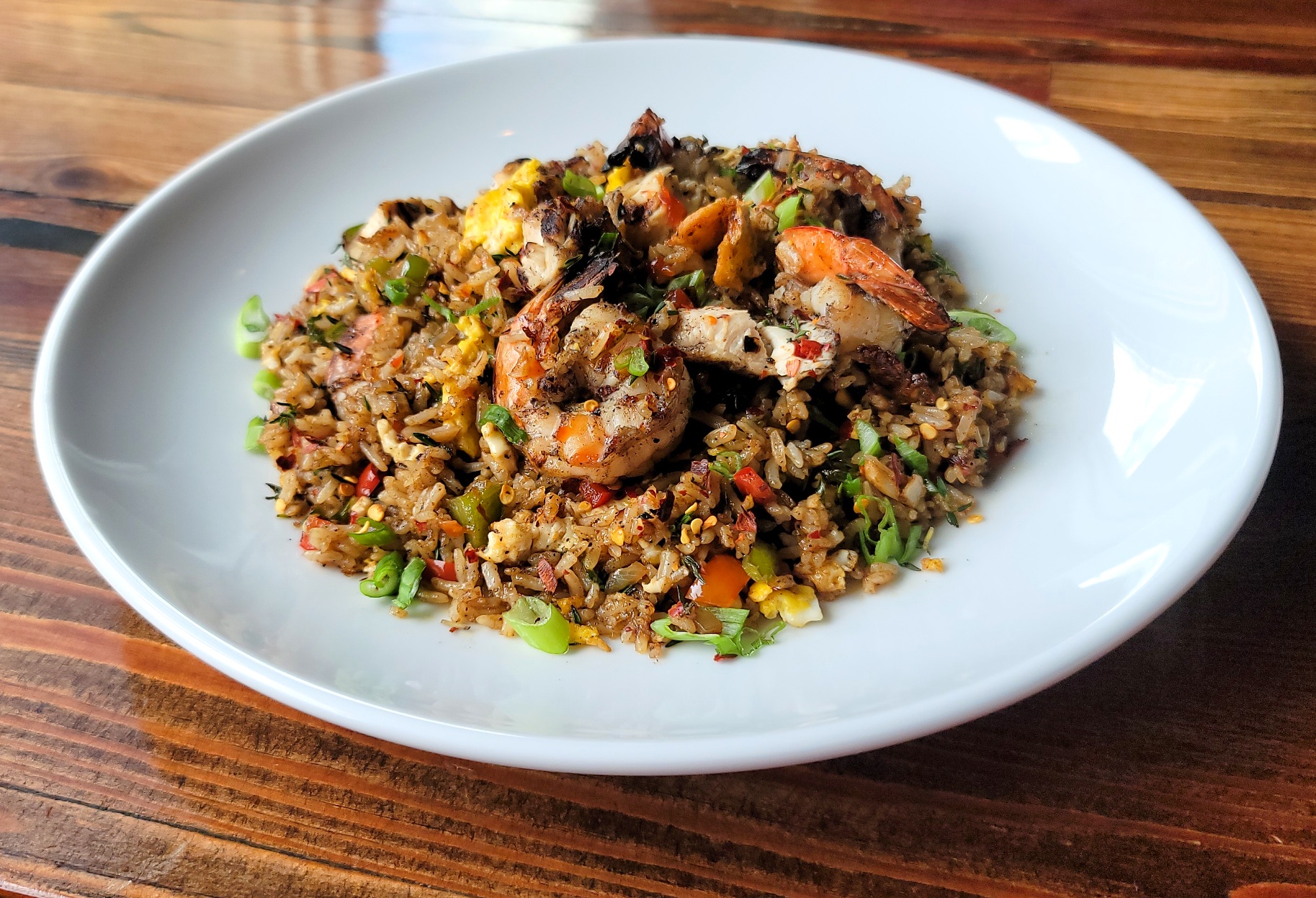 Order Jerked Fried Rice food online from The Simpson Restaurant & Bar store, Brooklyn on bringmethat.com