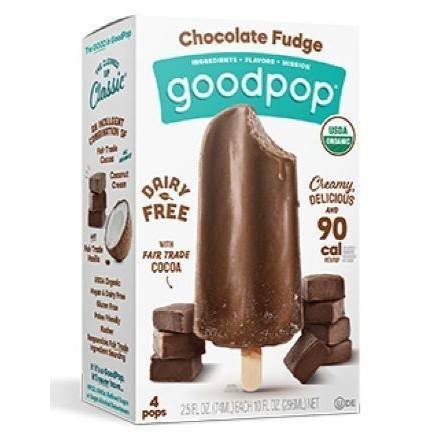 Order GoodPop Chocolate Fudge Popsicle (2.5 oz x 4-pack) food online from Dolcezza Gelato store, Arlington on bringmethat.com