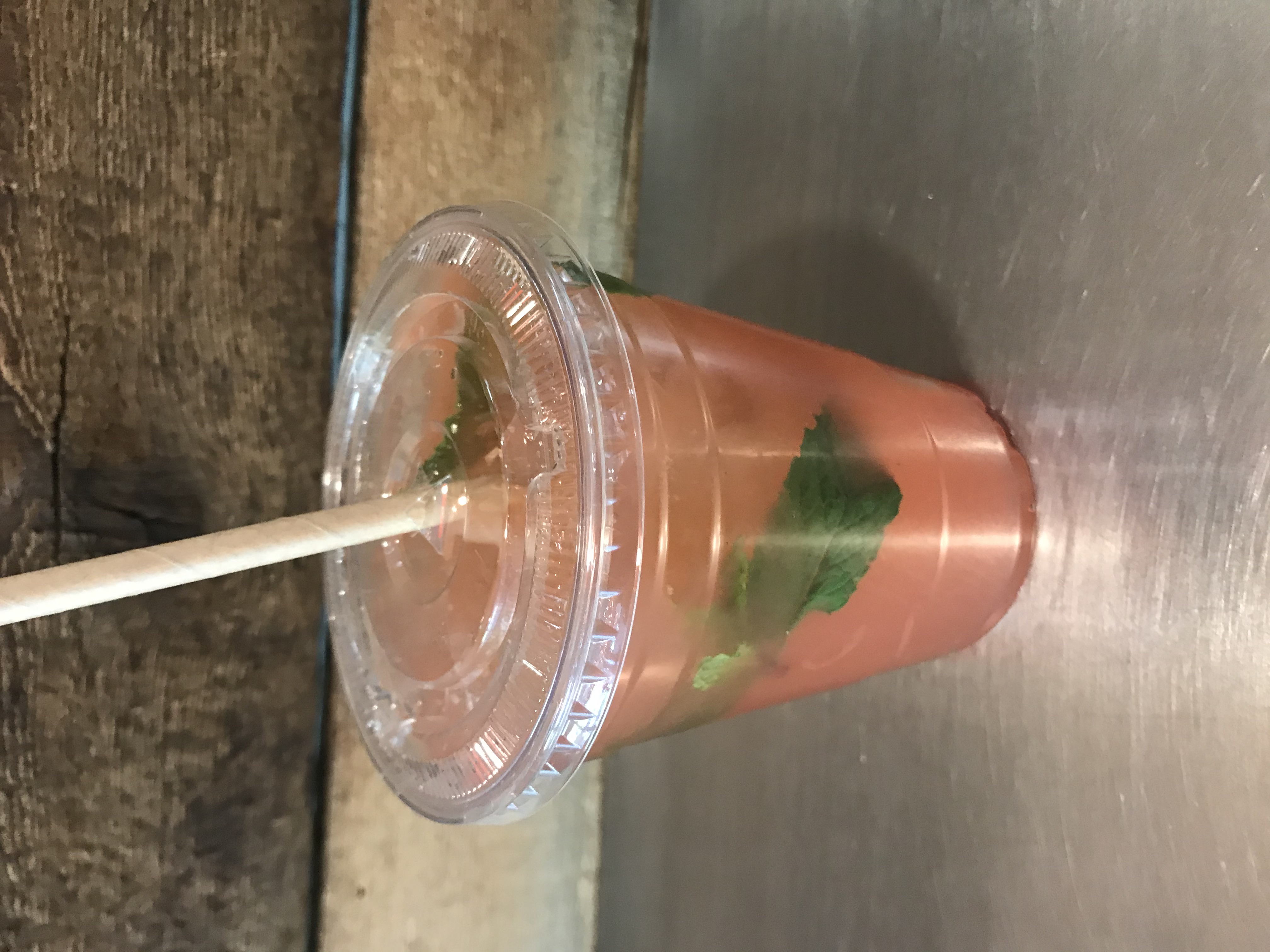 Order Agua Fresca - Strawberry Mint (16 oz) food online from Kimchi grill store, Brooklyn on bringmethat.com