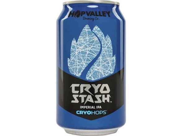 Order Hop Valley Cryo Stash Imperial IPA Craft Beer - 6x 12oz Cans food online from Michaelis Wine & Spirits store, San Francisco on bringmethat.com