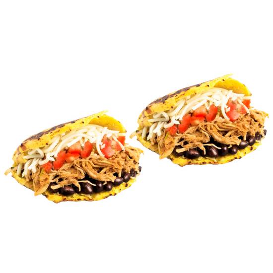 Order ~ Combo 2 Shredded Chicken Signature Arepas food online from Guasaca store, Cary on bringmethat.com