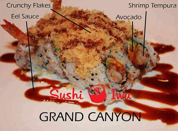 Order GRAND CANYON food online from Sushi Iwa store, Apex on bringmethat.com