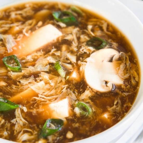 Order Hot & Sour Soup   food online from Lucky Wok Chinese Food store, Ontario on bringmethat.com