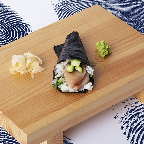 Order Yellowtail Hand Roll food online from Handmade Rolls store, San Diego on bringmethat.com