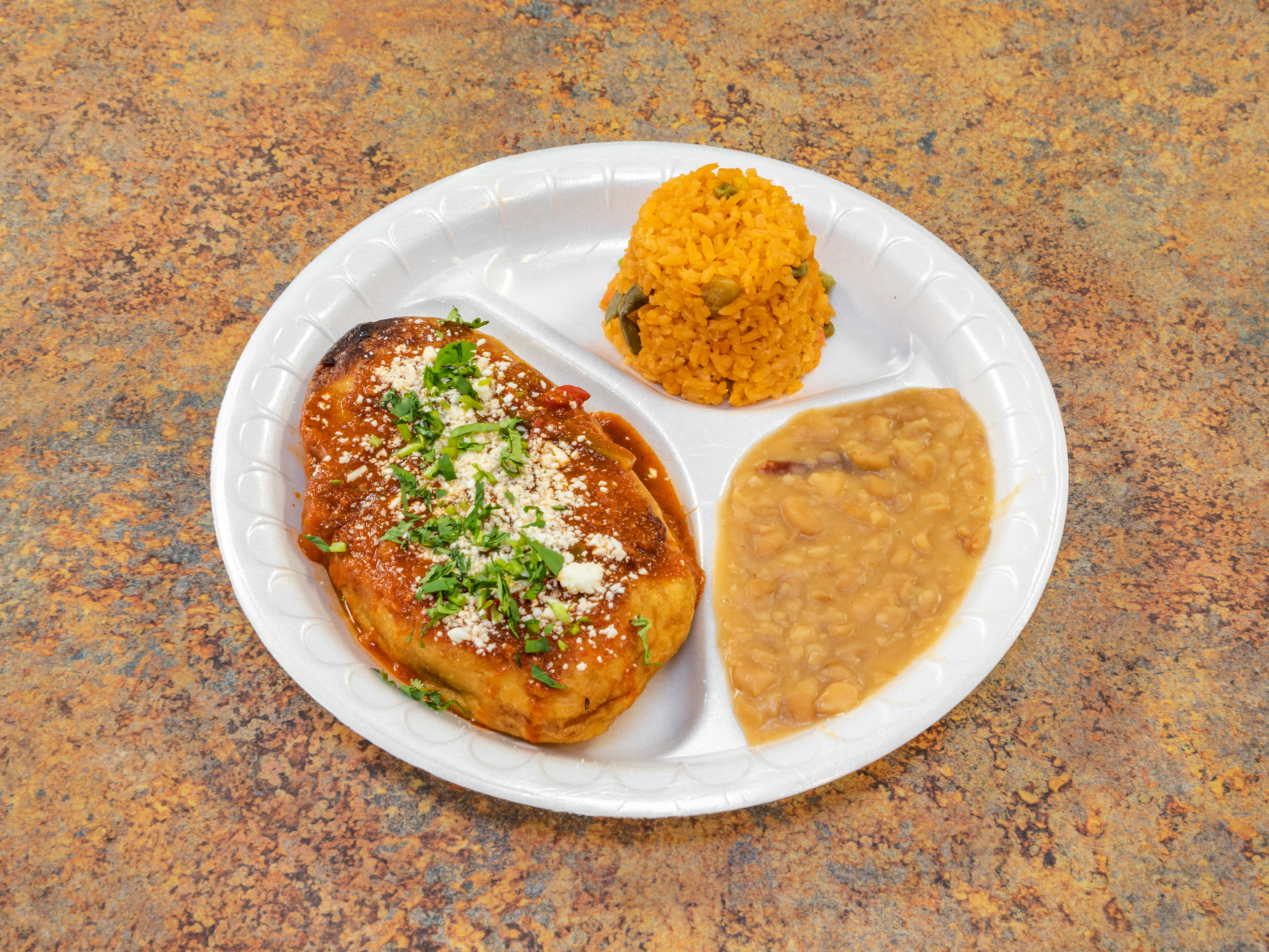 Order 1 Chile Relleno Combo food online from Los Compadres Market store, Avondale on bringmethat.com