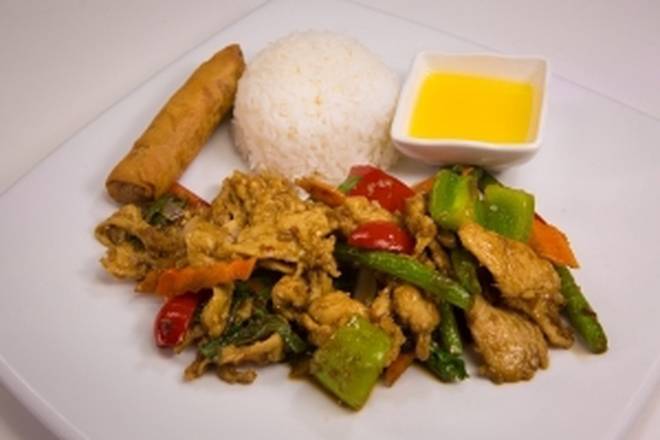 Order AD9 - Spicy Basil Dinner food online from Saigon Cafe store, Smyrna on bringmethat.com