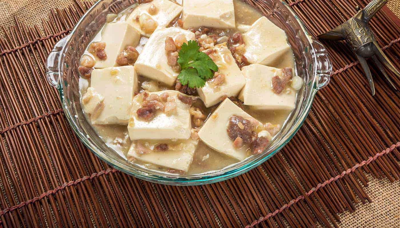Order G18. Braised Tofu with Pork (蠔江豆腐) food online from Happy Harbor Cuisine store, Alhambra on bringmethat.com