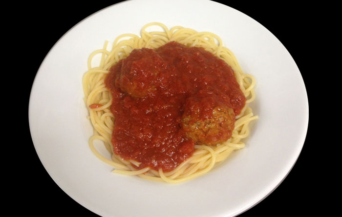 Order Kid's Spaghetti with Meatball food online from Cuzino Pizza & Pasta store, North East on bringmethat.com