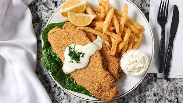 Order Breaded Fish Dinner food online from Pita Potle store, North Randall on bringmethat.com