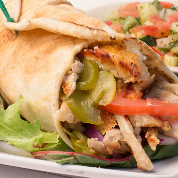 Order B5. Chicken Shawarma Sandwich food online from Zamani Grill store, Conroe on bringmethat.com