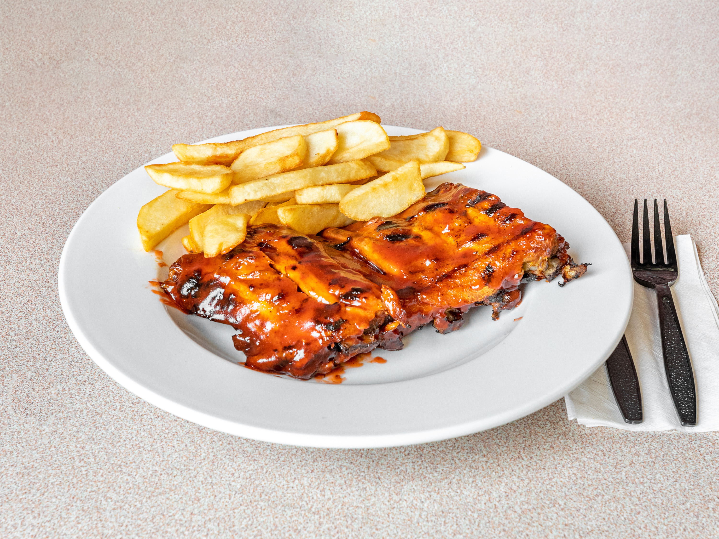 Order BBQ Ribs Dinner food online from Als Pizzeria store, North Riverside on bringmethat.com
