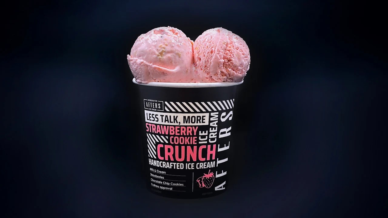 Order Strawberry Cookie Crunch Pint food online from Afters Ice Cream store, Oxnard on bringmethat.com