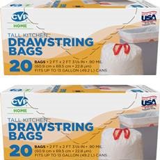 Order CVP 30 Gallon Draw String Trash Bags food online from Green Valley Grocery- #059 store, Las Vegas on bringmethat.com