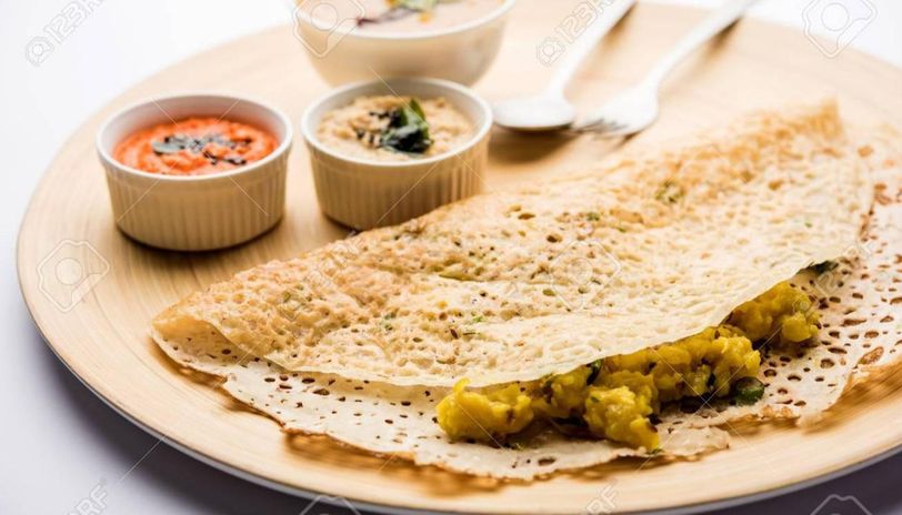 Order Rava Masala Dosa food online from Ruchi Indian Restaurant store, Bellevue on bringmethat.com