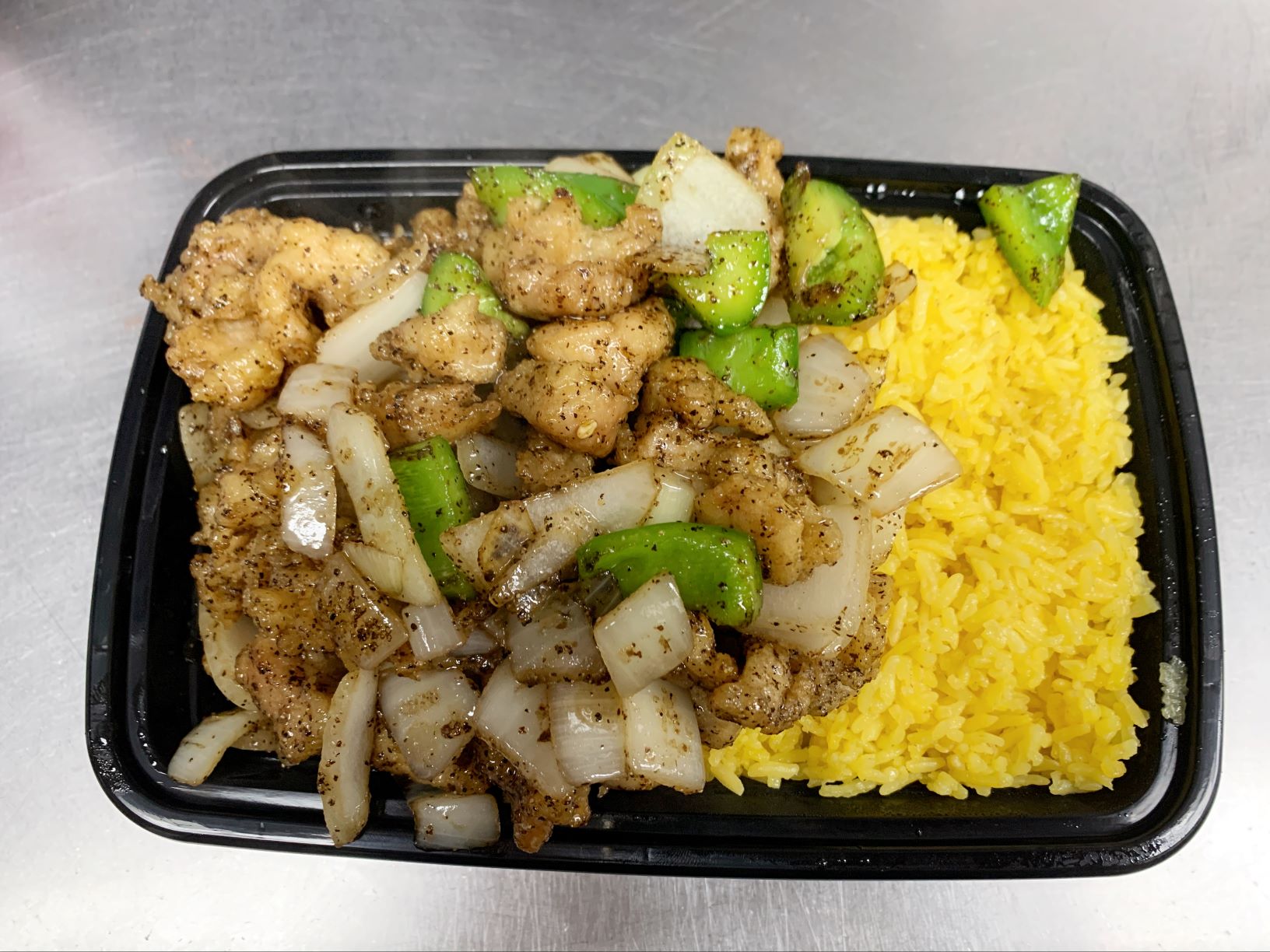 Order C8. Black Pepper Chicken Combination food online from New China Restaurant store, Cary on bringmethat.com