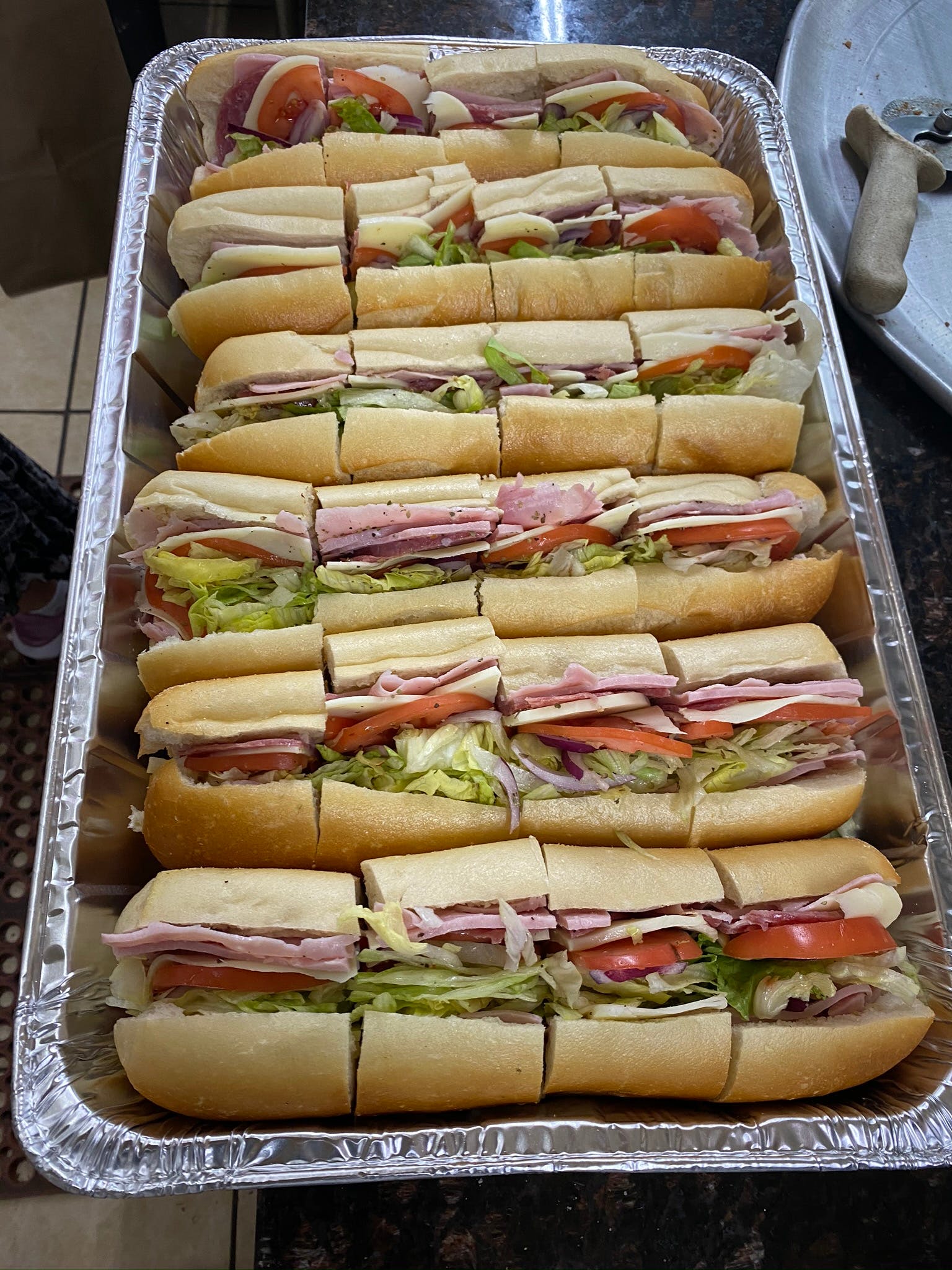 Order Italian Sub Catering - 3 Foot food online from Marcello's Pizza store, Paterson on bringmethat.com