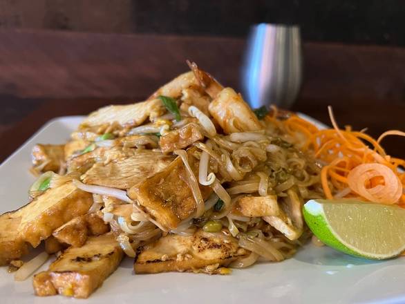 Order Pad Thai food online from White Crane Creative Thai & Sushi store, Forest Park on bringmethat.com