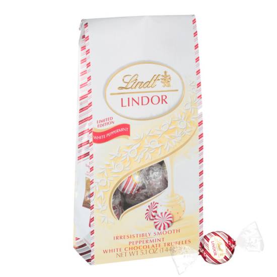 Order Lindt LINDOR White Chocolate Peppermint Truffles with Smooth Peppermint Truffle Center, 5.1 oz. Bag food online from CVS store, SOUDERTON on bringmethat.com