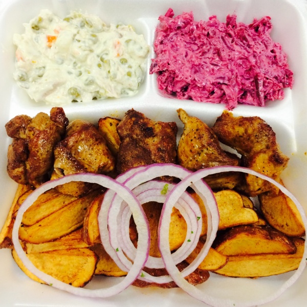 Order 4. Pork BBQ Combo Plate food online from Sherman Way Grill & Pizza store, North Hollywood on bringmethat.com