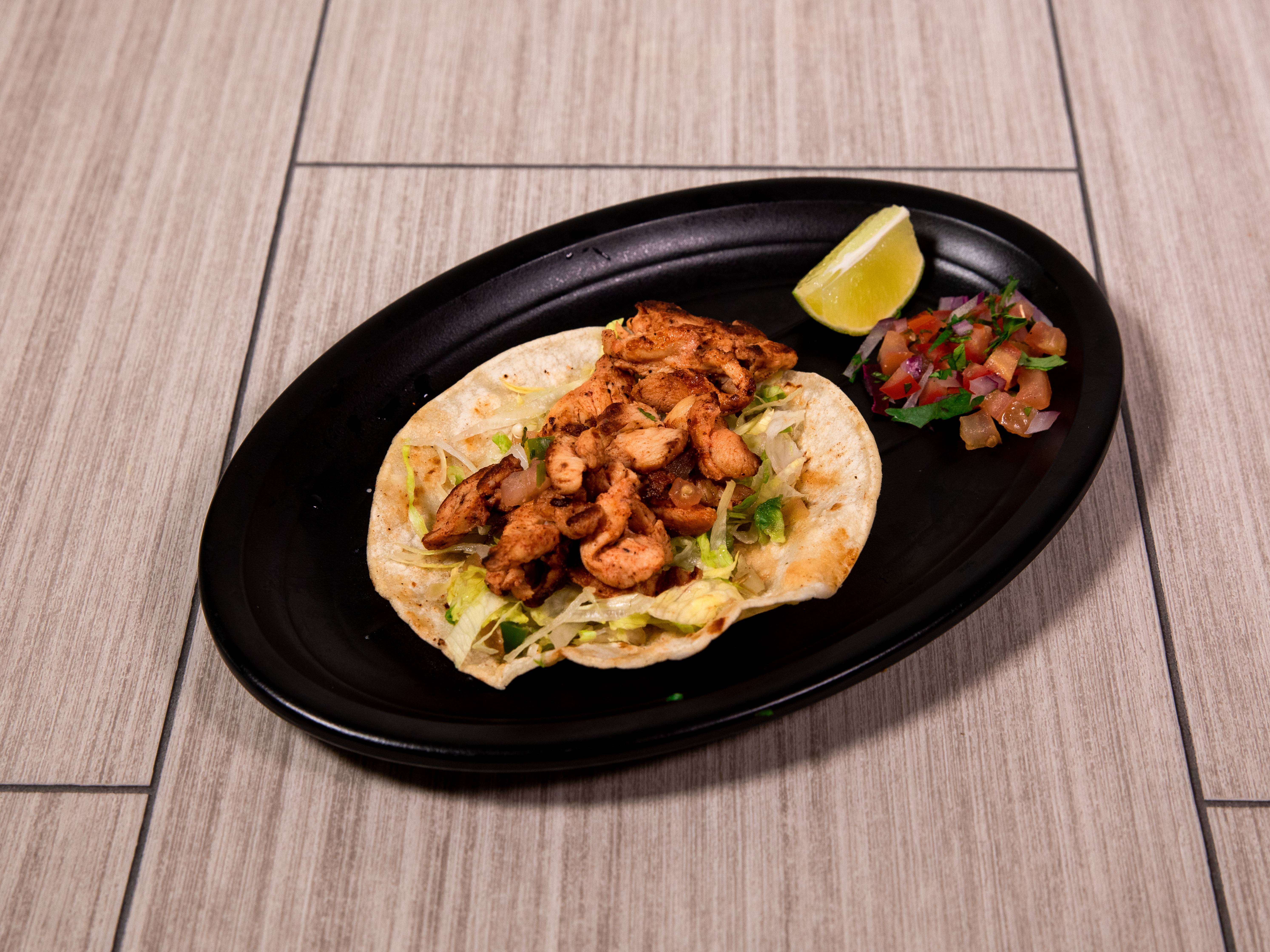 Order Chicken Taco food online from El Pulpo Restaurant store, Dallas on bringmethat.com