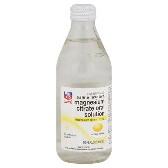 Order Rite Aid Magnesium Citrate Oral Solution Lemon Flavor (10 oz) food online from Rite Aid store, Mammoth Lakes on bringmethat.com