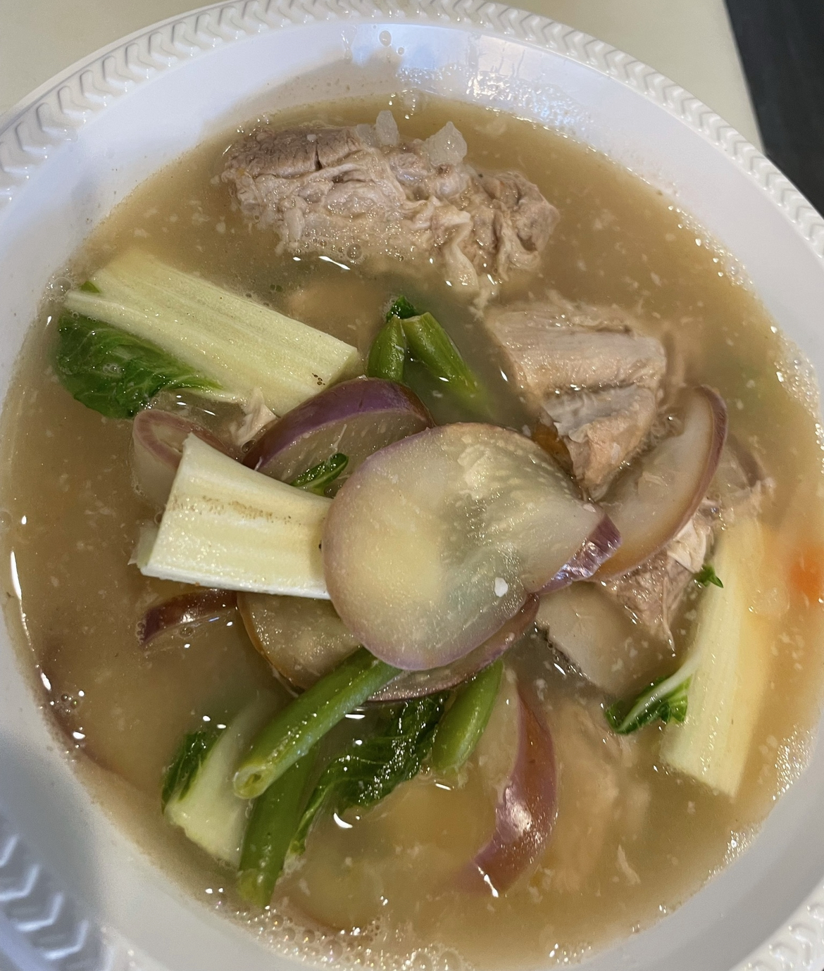 Order Pork Sinigang with rice food online from Apong's Philly Steak store, Rancho Mirage on bringmethat.com