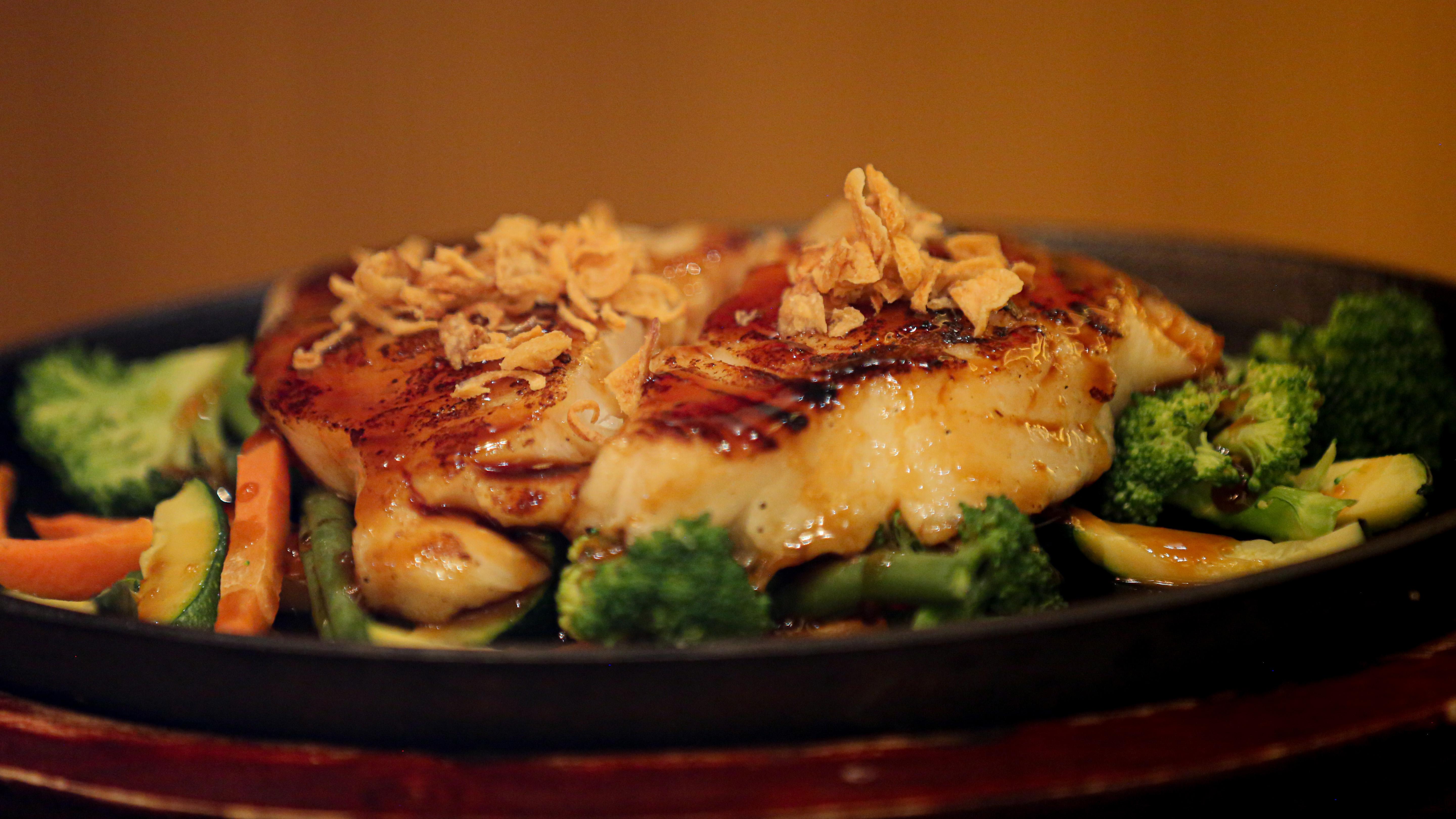 Order Char Grilled Chilean Sea Bass food online from MoCA Asian Bistro - Queens store, Forest Hills on bringmethat.com