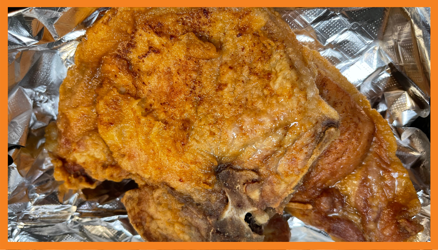 Order Bone in Pork Chop with 2 Sides food online from The Candied Yam store, Salisbury on bringmethat.com