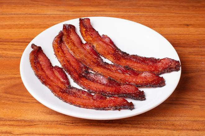 Order Smoked Peppered Bacon (4 PCS) food online from Panini Kabob Grill store, Newport Beach on bringmethat.com