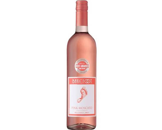Order Barefoot Pink Moscato, 750ml wine (9% ABV) food online from 50th Street Liquor, Beer & Wine store, Lubbock on bringmethat.com
