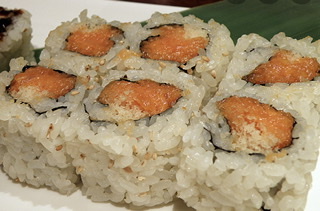 Order Crunchy Spicy Salmon food online from Abeca sushi store, New York on bringmethat.com