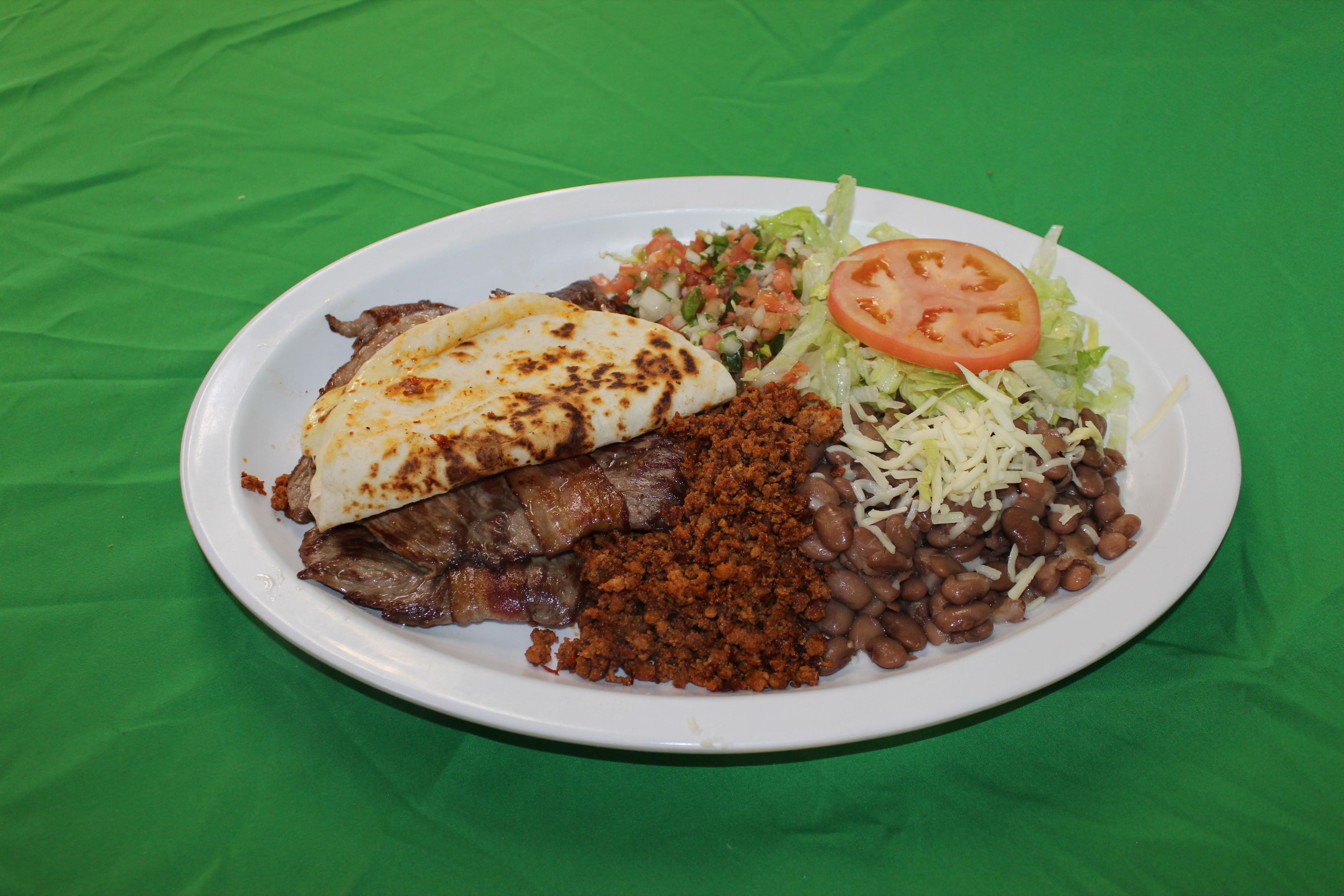 Order Parrillada Mexicana Plate food online from Taqueria Los Gallos store, Concord on bringmethat.com