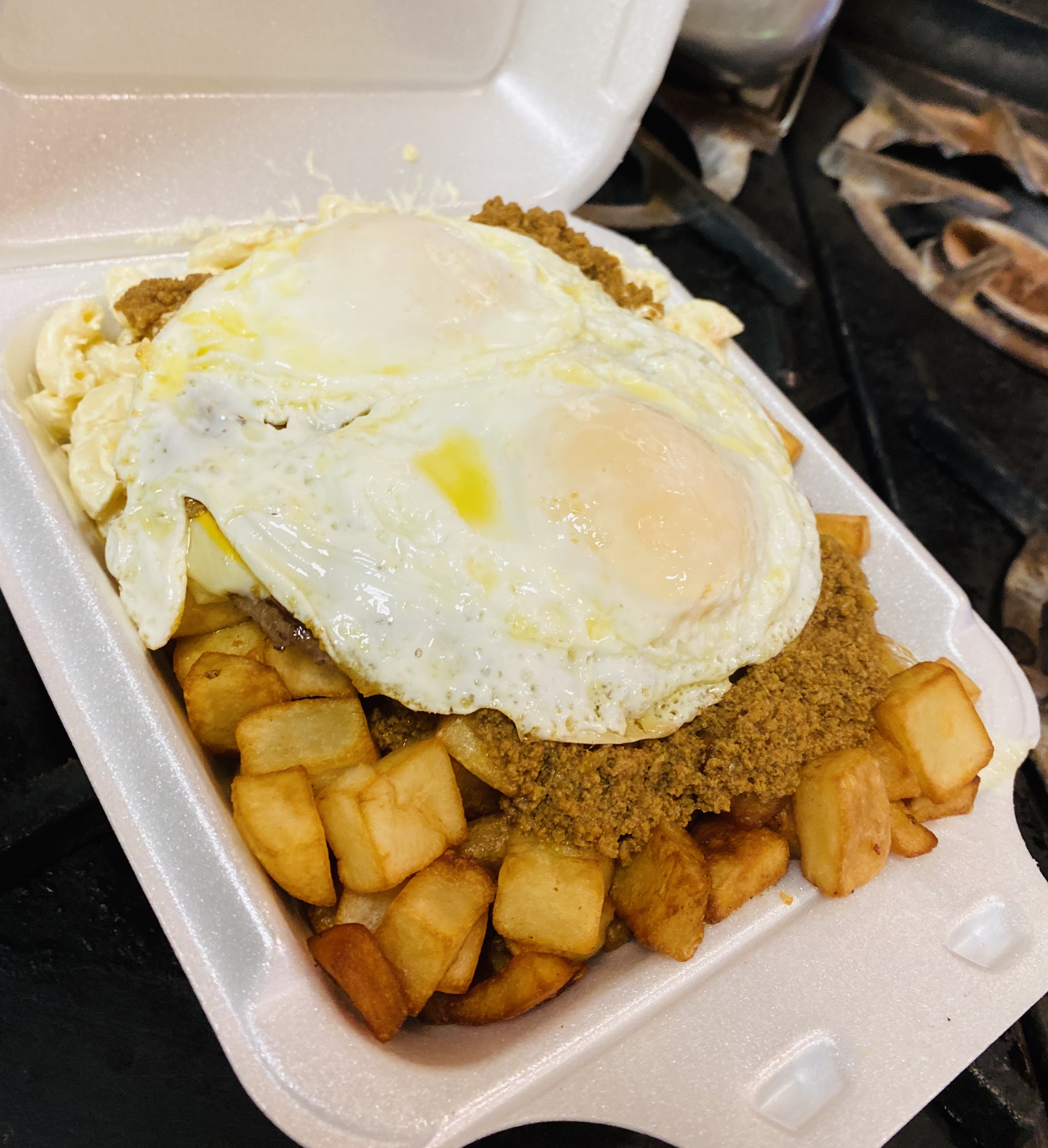 Order Egg Trash Plate food online from Empire Hots store, Webster on bringmethat.com