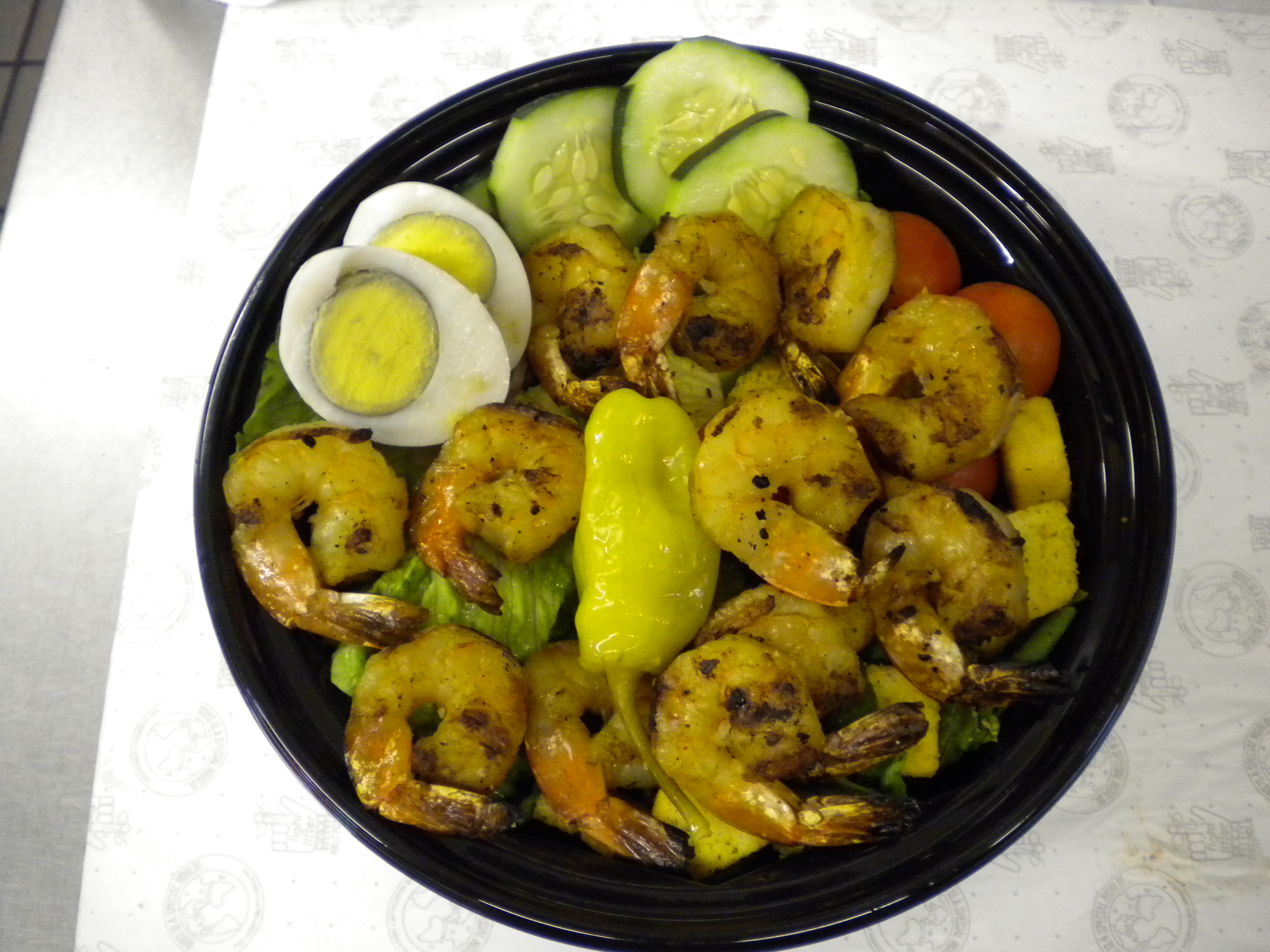 Order Grilled Shrimp Caesar Salad food online from Takka Grill store, Philadelphia on bringmethat.com