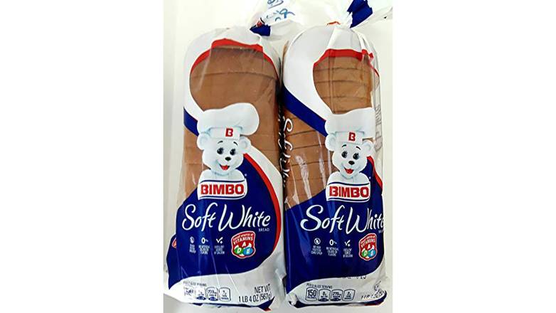 Order Bimbo Soft White Bread Family Size - Pack of 2 food online from Route 7 Food Mart store, Norwalk on bringmethat.com