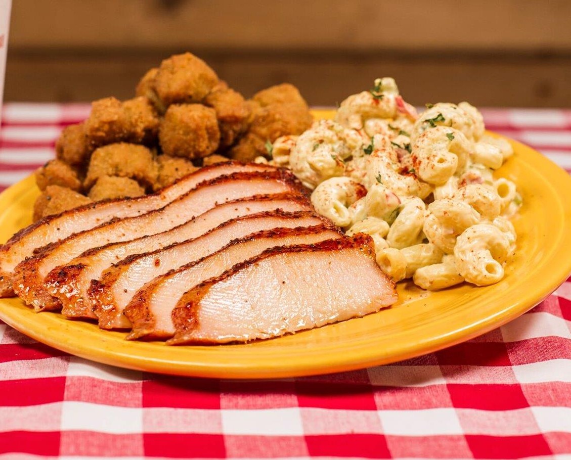 Order Turkey Plate food online from C&J Barbeque store, College Station on bringmethat.com