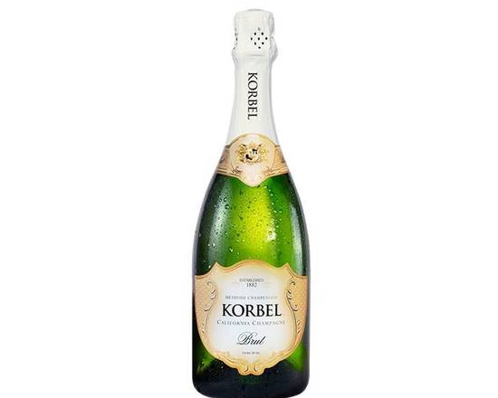 Order Korbel Brut, 750mL champagne (12.0% ABV) food online from Mill Basin Wine & Liquor store, Brooklyn on bringmethat.com