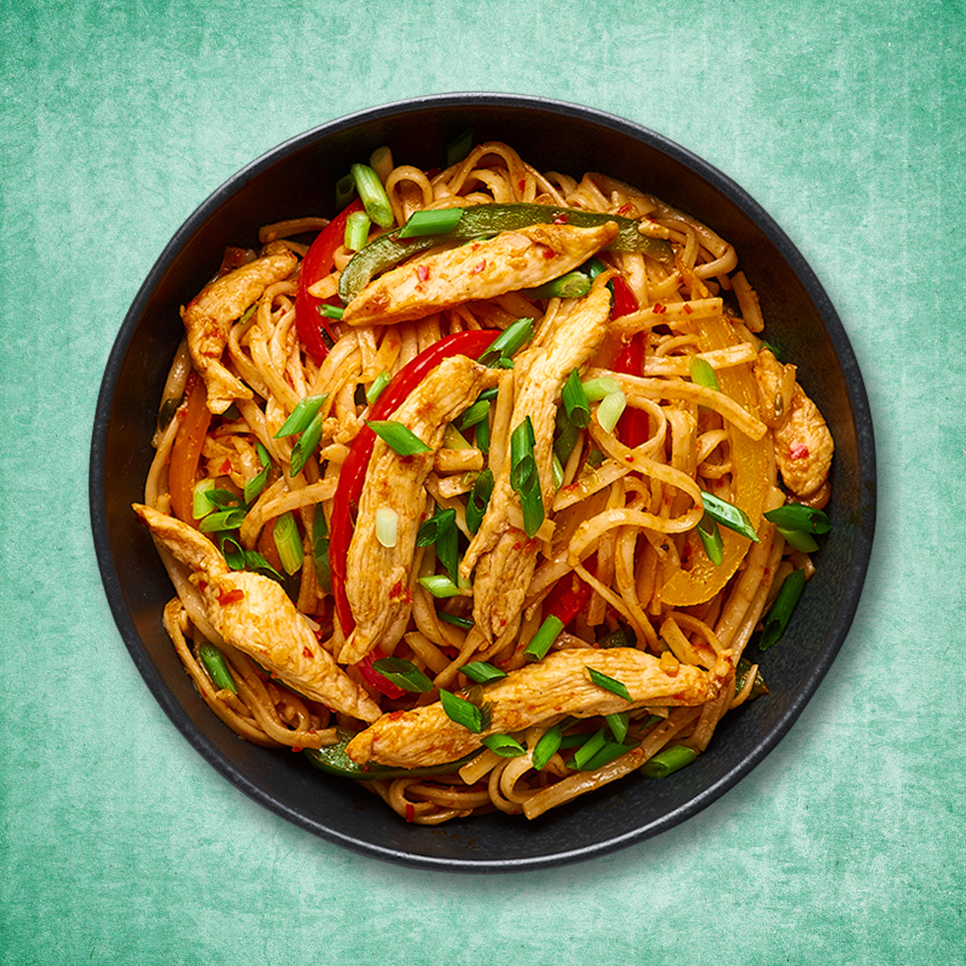 Order Wok Tossed Chicken Noodles food online from Curry Wok store, Schaumburg on bringmethat.com